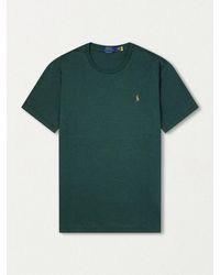 Polo Ralph Lauren - Logo-embroidered Cotton-jersey T-shirt - Lyst