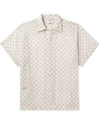 Bode - Camp-collar Cotton-blend Lace Shirt - Lyst