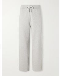 Ami Paris - Straight-Leg Cotton-Blend Jersey Sweatpants - Lyst