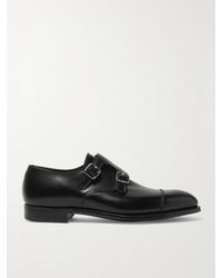 George Cleverley - Thomas Cap-toe Leather Monk-strap Shoes - Lyst