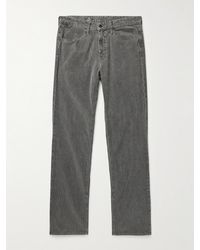 Save Khaki Straight-leg Garment-dyed Cotton-corduroy Trousers - Grey