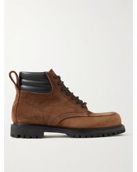 Yuketen - Throwing Fits Leather-trimmed Suede Boots - Lyst
