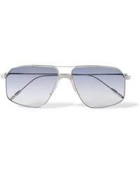 Jacques Marie Mage - Jagger Aviator-style Silver-tone Beta Titanium Sunglasses - Lyst