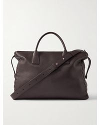 Bottega Veneta - Medium Intrecciato Full-Grain Leather Messenger Bag - Lyst
