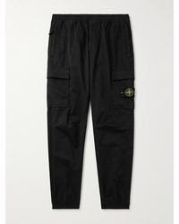 Stone Island - Tapered Organic Cotton-blend Cargo Trousers - Lyst