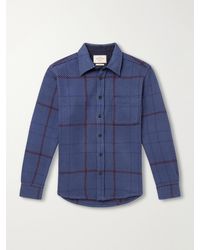 Portuguese Flannel - Upper Checked Cotton-woven Overshirt - Lyst