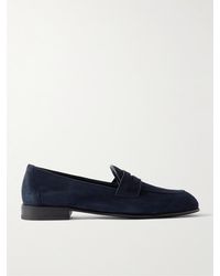 Brioni - Suede Penny Loafers - Lyst