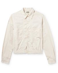 RRL - Mathieu Paint-splattered Cotton-twill Shirt Jacket - Lyst