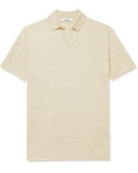 Saman Amel - Knitted Cashmere And Silk-blend Polo Shirt - Lyst