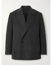 A.PRESSE - Double-breasted Wool Blazer - Lyst