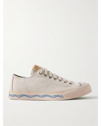 Visvim - Seeger Leather-trimmed Canvas Sneakers - Lyst