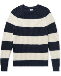 J.Crew - Slim-fit Striped Cotton Sweater - Lyst