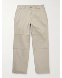 Moncler - Straight-Leg Panelled Stretch-Cotton Gabardine Trousers - Lyst