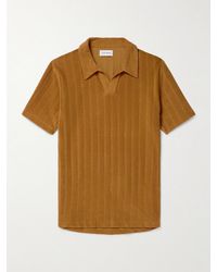 Oliver Spencer - Austell Polohemd aus Frottee aus einer Baumwollmischung mit Streifen - Lyst