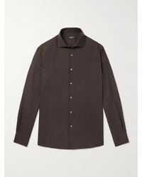 ZEGNA - Cotton And Cashmere-Blend Shirt - Lyst