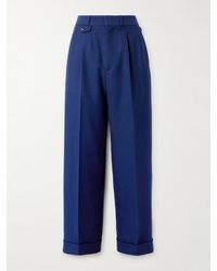 Gucci - Gerade geschnittene Hose aus Twill mit Falten - Lyst