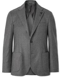 Lardini - Stretch Wool And Cashmere-blend Flannel Suit Jacket - Lyst
