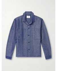 NN07 - Rob Cotton And Linen-Blend Chambray Shirt - Lyst