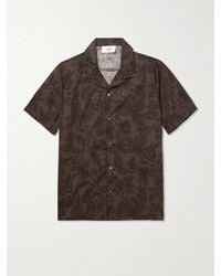 MR P. - Camp-Collar Floral-Print Cotton Shirt - Lyst