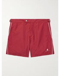 Brunello Cucinelli - Shorts Da Mare Medi A Gamba Dritta Con Logo - Lyst