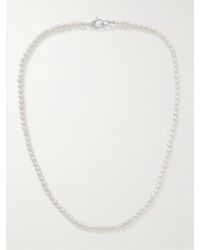 Hatton Labs Sterling Silver Pearl Necklace - Bianco