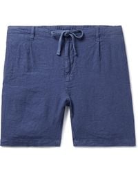 Hartford - Tank Slim-fit Linen Drawstring Shorts - Lyst