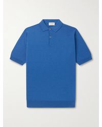 John Smedley - 14.Singular Wool-Piqué Polo Shirt - Lyst