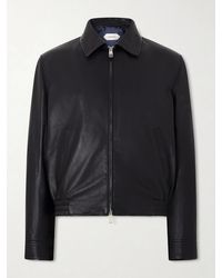 Versace - Leather Blouson Jacket - Lyst