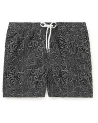 Corridor NYC - Mind Spin Straight-leg Embroidered Cotton-drawstring Shorts - Lyst