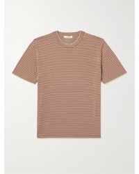 MR P. - Striped Cotton And Linen-blend T-shirt - Lyst