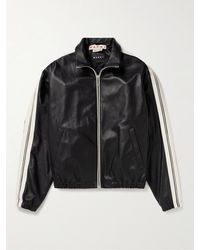 Marni - Striped Nappa Leather Track Jacket - Lyst