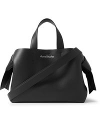 Acne Studios Patent Leather Dog Print Tote Bag in Gray for