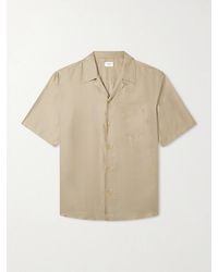 Saint Laurent - Camp-Collar Printed Silk-Voile Shirt - Lyst