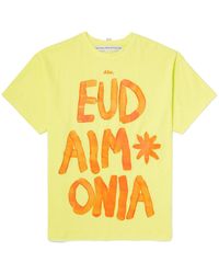 Advisory Board Crystals - Eudaimonia Webbing-trimmed Printed Cotton-jersey T-shirt - Lyst