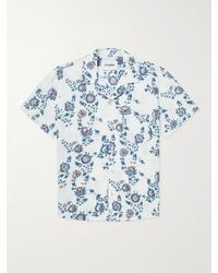 Corridor NYC - Convertible-collar Printed Linen And Cotton-blend Shirt - Lyst