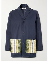 Adish - Wool-Trimmed Cotton-Twill Overcoat - Lyst