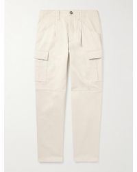 Brunello Cucinelli - Straight-Leg Virgin Wool-Flannel Cargo Trousers - Lyst