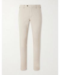 Canali - Slim-fit Stretch Cotton-blend Gabardine Trousers - Lyst