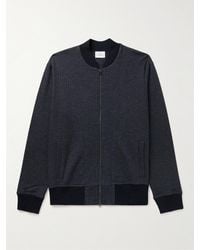 Kingsman - Herringbone Wool And Cotton-blend Jersey Bomber Jacket - Lyst
