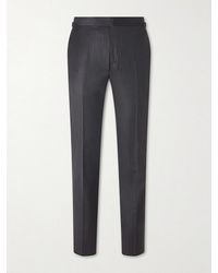 Tom Ford - Straight-Leg Herringbone Wool And Silk-Blend Suit Trousers - Lyst