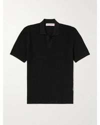 Orlebar Brown - Roddy Waffle-Knit Polo Shirt - Lyst