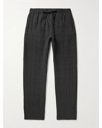 Kardo - Roy Slim-fit Straight-leg Cotton Drawstring Trousers - Lyst