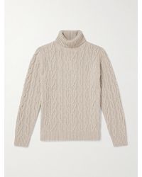 Hartford - Cable-Knit Wool Rollneck Sweater - Lyst