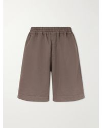 A Kind Of Guise - Saleh Straight-leg Cotton And Linen-blend Drawstring Shorts - Lyst