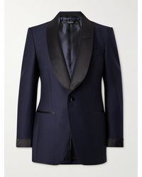 Tom Ford - Sim-fit Shawl-collar Satin-trimmed Wool And Silk-blend Tuxedo Jacket - Lyst