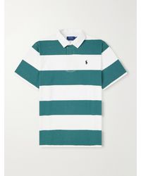 Polo Ralph Lauren - Logo-Embroidered Striped Cotton-Jersey Polo Shirt - Lyst