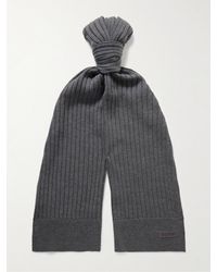 Gucci - Logo-Appliquéd Ribbed Wool Scarf - Lyst