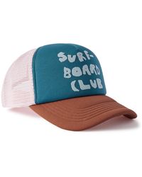 Stockholm Surfboard Club - Logo-flocked Scuba And Mesh Trucker Cap - Lyst