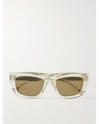 Gucci - Rectangular-Frame Recycled-Acetate Sunglasses - Lyst