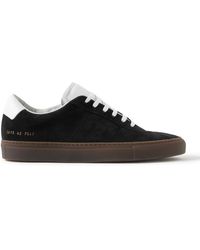 Common Projects - Tennis 70 Leather-trimmed Suede Sneakers - Lyst